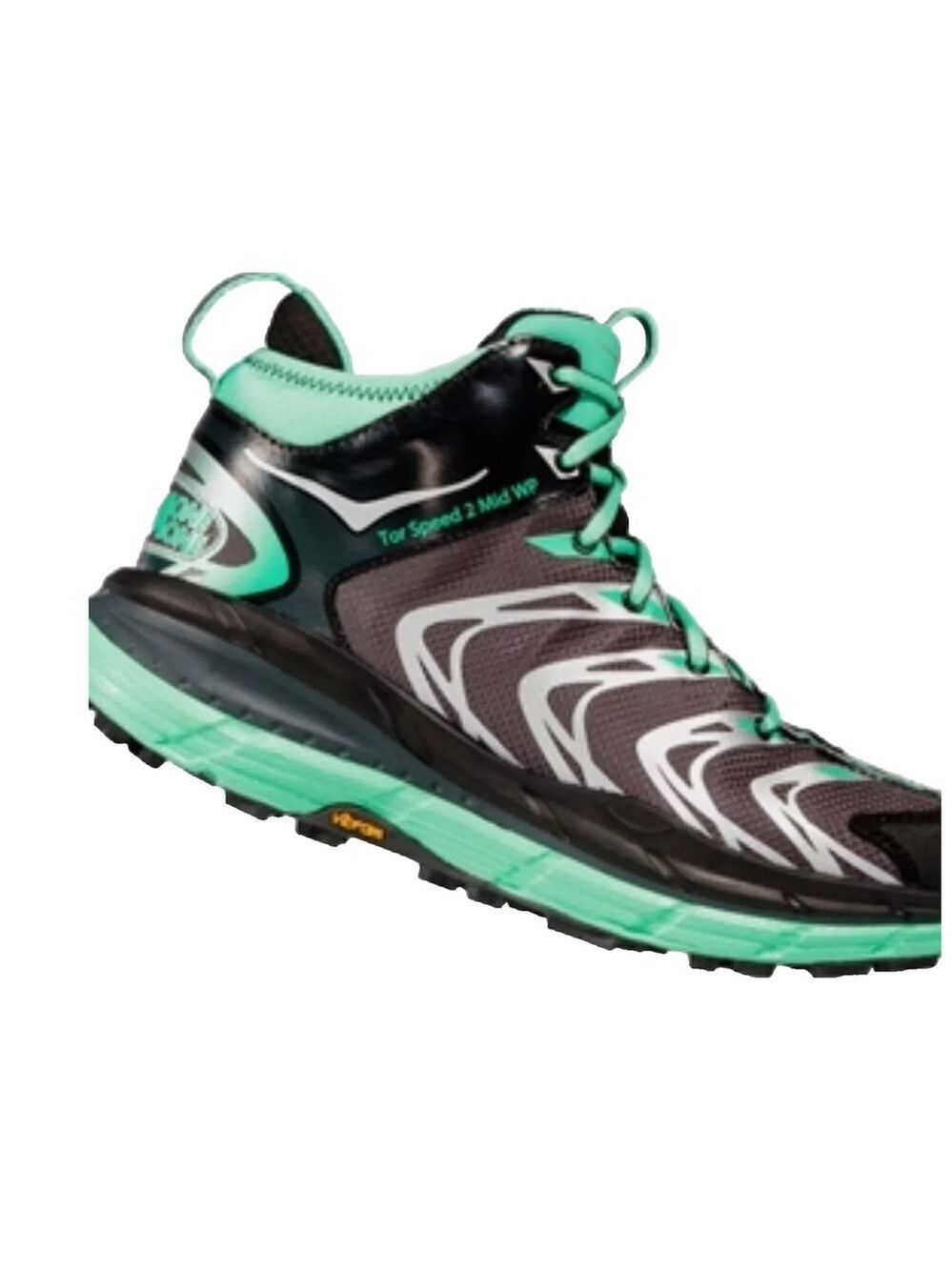 HOKA TOR SPEED 2 WP Size 9.5 athletic SHOES DARK SHADOW MINT GREEN